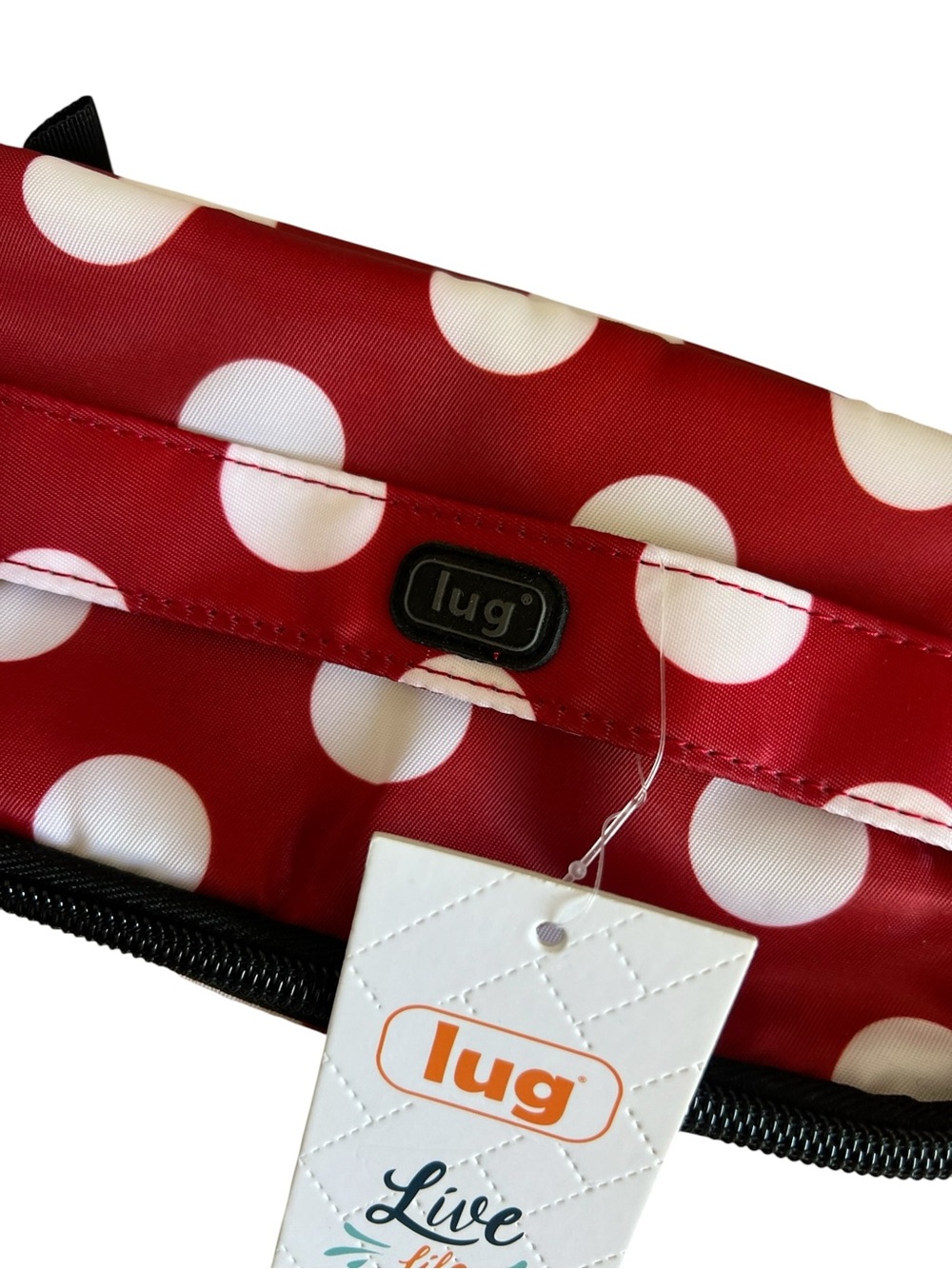 Lug | Dolly Red Polka Dot Red & White Plastic Lined Cosmetic Bag 
▪️P85 - Picture 4 of 7